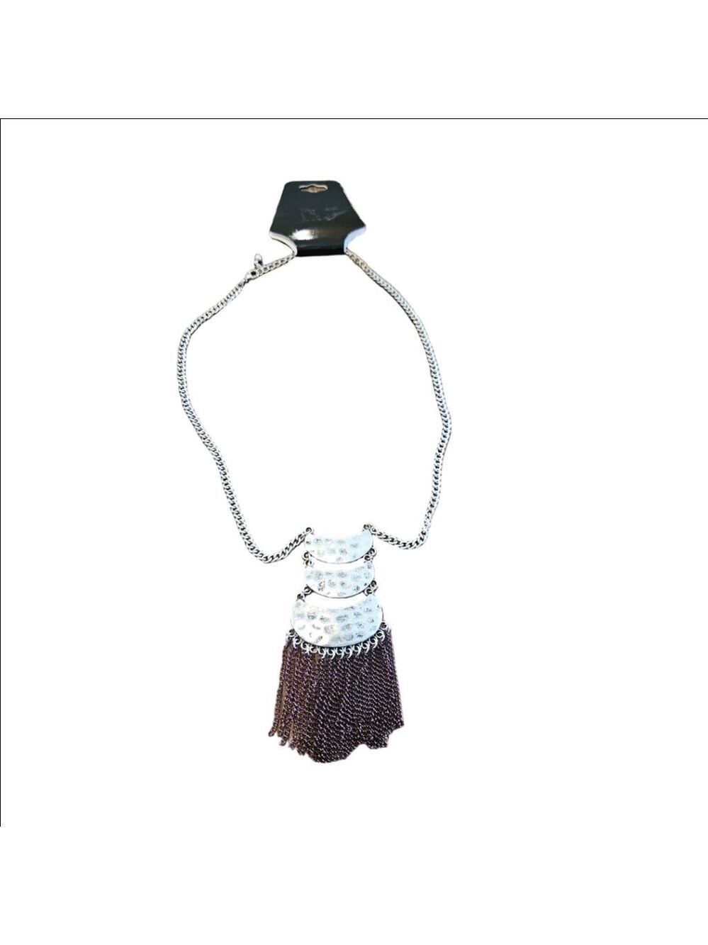 Women's Unbranded Silver & Purple Tassel Pendant Necklace, One Size